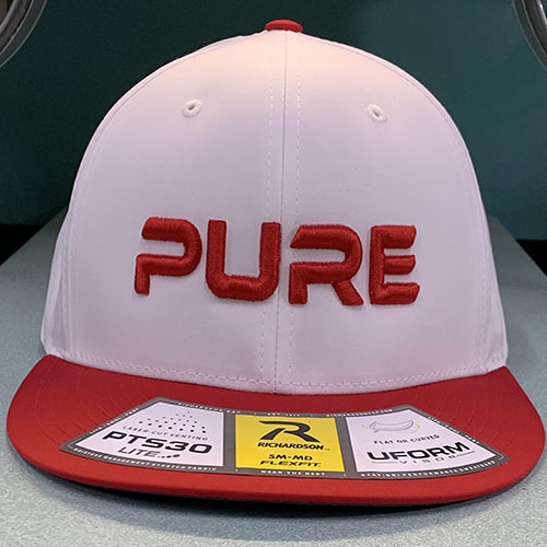 PURE Sports Richardson White Red with Red Lettering